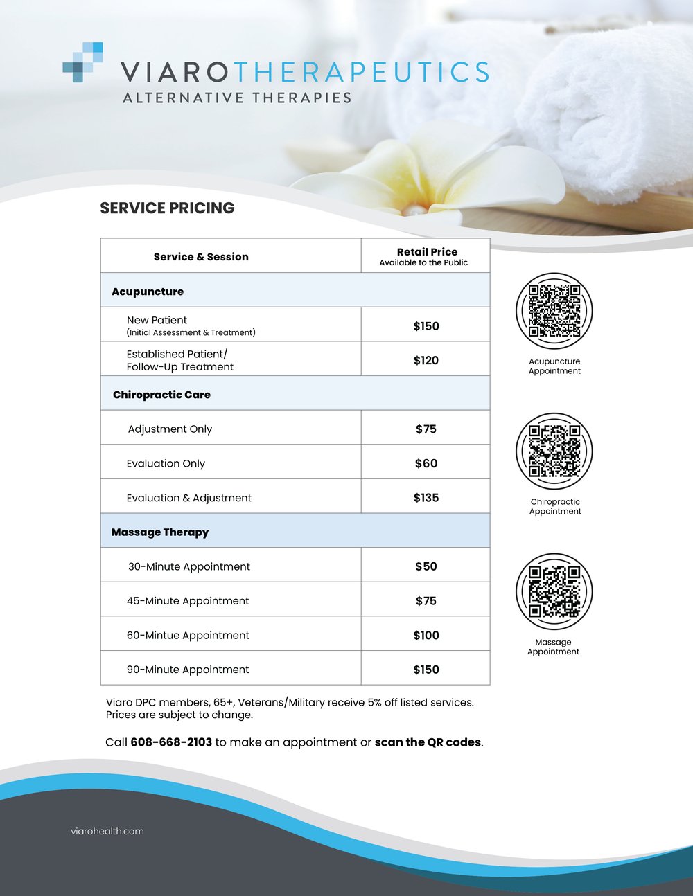 ViaroTherapeutics Service Pricing 5%